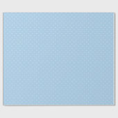 Papier Cadeau Micro pois blanc - Bleu bébé (Plat)