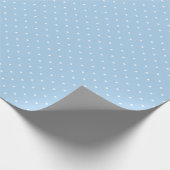 Papier Cadeau Micro pois blanc - Bleu bébé (Coin)