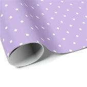Papier Cadeau Micro pois blanc - Lavande tendre (Coin rond)