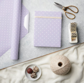 Papier Cadeau Micro pois de printemps | Lavande poussiéreuse 