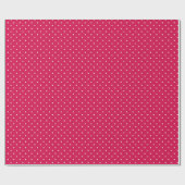 Papier Cadeau Micro Stars Blanc - Framboise (Plat)