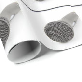Papier Cadeau Microphone de studio (Coin rond)