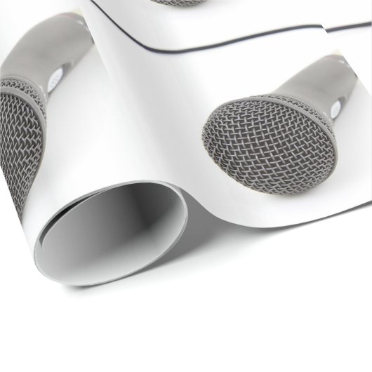 Papier Cadeau Microphone de studio (Coin rond)