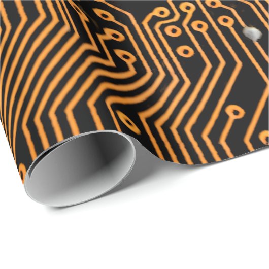 Papier Cadeau Microschéma texture illustration puce, micro, back (Coin rond)