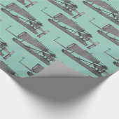 Papier Cadeau Microscope du XVIIIe siècle Antique Science INSTRU (Coin)