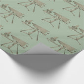 Papier Cadeau Microscope du XVIIIe siècle Antique Science INSTRU (Coin)