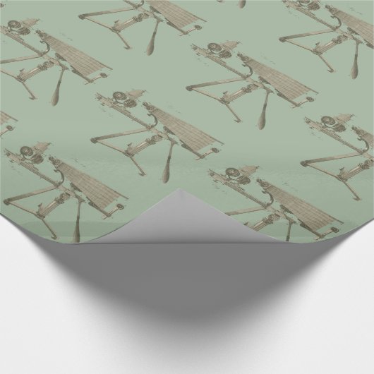 Papier Cadeau Microscope du XVIIIe siècle Antique Science INSTRU (Coin)