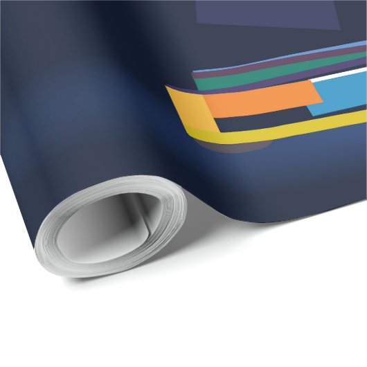 Papier Cadeau Microscope multicolore (Coin rond)