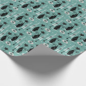 Papier Cadeau Mid Century Atomic Kitty Noël ©studioxtine (Coin)