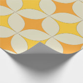 Papier Cadeau Mid Century Atomic starbursts in Orange Yellow (Coin)