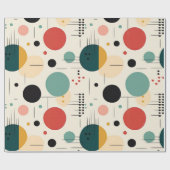 Papier Cadeau Mid century colorful geometric pattern (Plat)