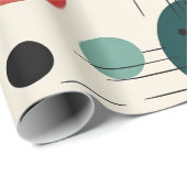 Papier Cadeau Mid century colorful geometric pattern (Coin rond)