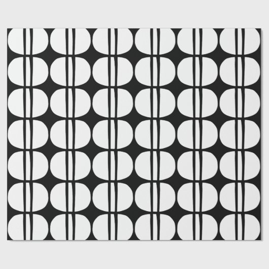 Papier Cadeau Mid Century Modern Geometric Pattern (Plat)