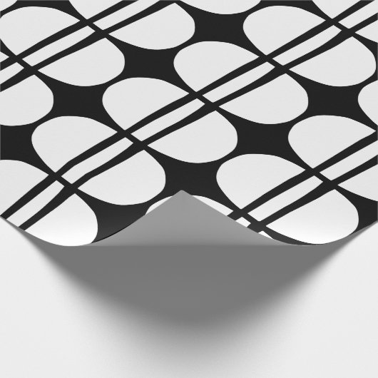 Papier Cadeau Mid Century Modern Geometric Pattern (Coin)
