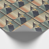 Papier Cadeau Mid Century Moderne 2 Olive Martini Cocktail Heure (Coin)