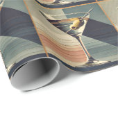 Papier Cadeau Mid Century Moderne 2 Olive Martini Cocktail Heure (Coin rond)