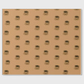 Papier Cadeau Mid Century Moderne Brown Cosy Coffee Cup (Plat)