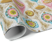 Papier Cadeau Mid Century Moderne des années 1950 Era Kitsch (Coin rond)