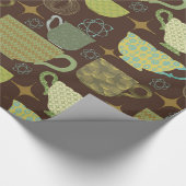 Papier Cadeau Mid Century Moderne Tea Brown (Coin)