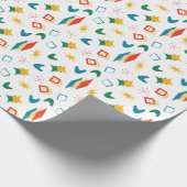 Papier Cadeau Mid Mod Atomique Mid-Century Moderne Formes Rétro (Coin)