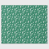 Papier Cadeau Mid Mod Atomique moderne Noël Rétro (Plat)