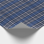 Papier Cadeau Midnight Blue Check Plaid (Coin)