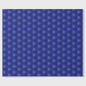 Papier Cadeau Midnight Indigo et Gold Hexagonal Design (Plat)