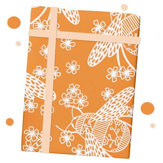 Papier Cadeau Miel Bee