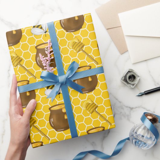 Papier Cadeau Miel Bumble Bee Gnome Motif (Cadeaux)