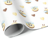 Papier cadeau Miels & Cœurs Mignons (Coin rond)