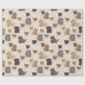 Papier Cadeau Mignardise de chien de dessin animé (Plat)