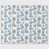 Papier Cadeau Mignées Manates Avec Motif Bulles (Plat)