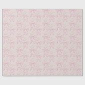 Papier Cadeau Mignon Arc Rose Un (Plat)
