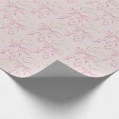 Papier Cadeau Mignon Arc Rose Un (Coin)