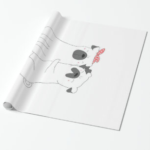 Papier Cadeau mignon Bulldog Cadeau Amoureux des chiens corres