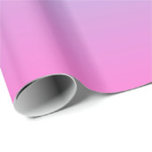Papier Cadeau mignon caisson ombre sirène rose Fuchsia turquoise (Coin rond)