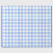 Papier Cadeau Mignon carreaux bleu clair simple classique (Plat)