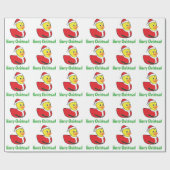 Papier Cadeau Mignon en caoutchouc de Noël dans l'équipement de (Plat)