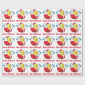 Papier Cadeau Mignon en caoutchouc de Noël dans l'équipement de (Plat)