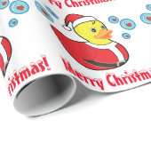 Papier Cadeau Mignon en caoutchouc de Noël dans l'équipement de (Coin rond)