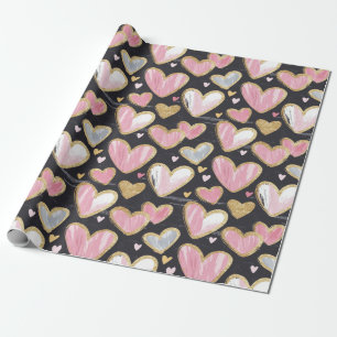 Papier Cadeau mignon et beau motif pour la Saint-Valentin