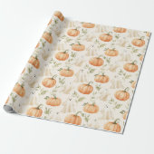 Papier Cadeau Mignon Halloween Citrouille Ghost (Déroulé)