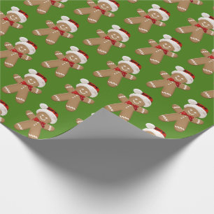 Papier Cadeau mignon homme en pain d'épice avec chapeau de Père 