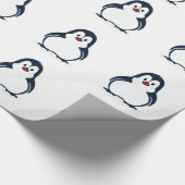 Papier Cadeau Mignon Manchot Animé (Coin)