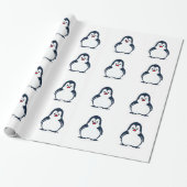 Papier Cadeau Mignon Manchot Animé (Déroulé)
