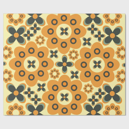 Papier Cadeau mignon motif pétale de fleur 10 (Plat)