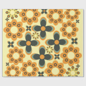 Papier Cadeau mignon motif pétale de fleur 4 (Plat)