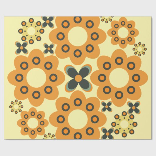 Papier Cadeau mignon motif pétale fleur 8 (Plat)