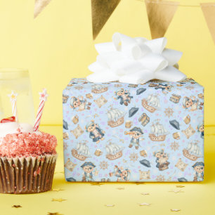 Papier Cadeau Mignon motif sans couture d'ours pirate