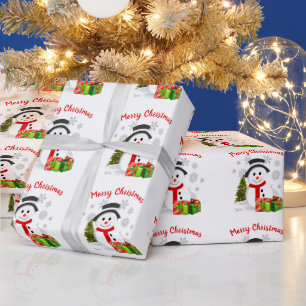 Papier Cadeau Mignon pour les enfants Joyeux Noël Bonhomme de ne